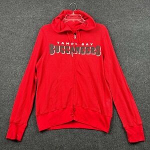 G-III NFL Women Large Tampa Bay Buccaneers Curtain Call Full Zip Mesh Hoodie